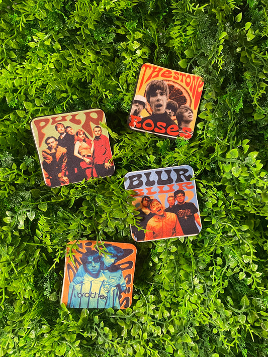 Brit pop Coaster set